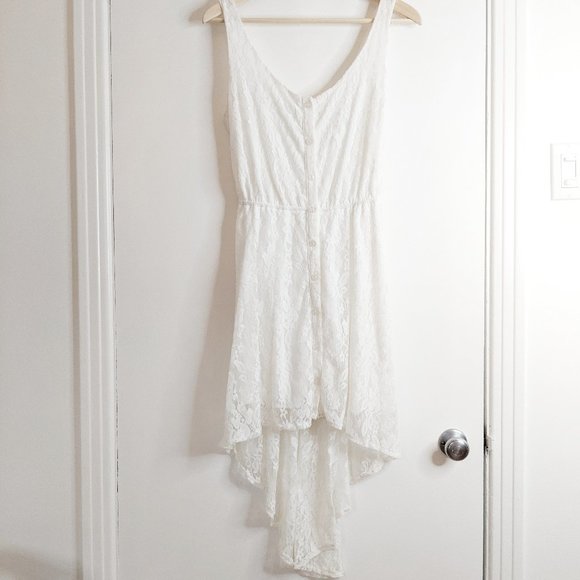 HeartSoul white button-front lace dress - Picture 1 of 5